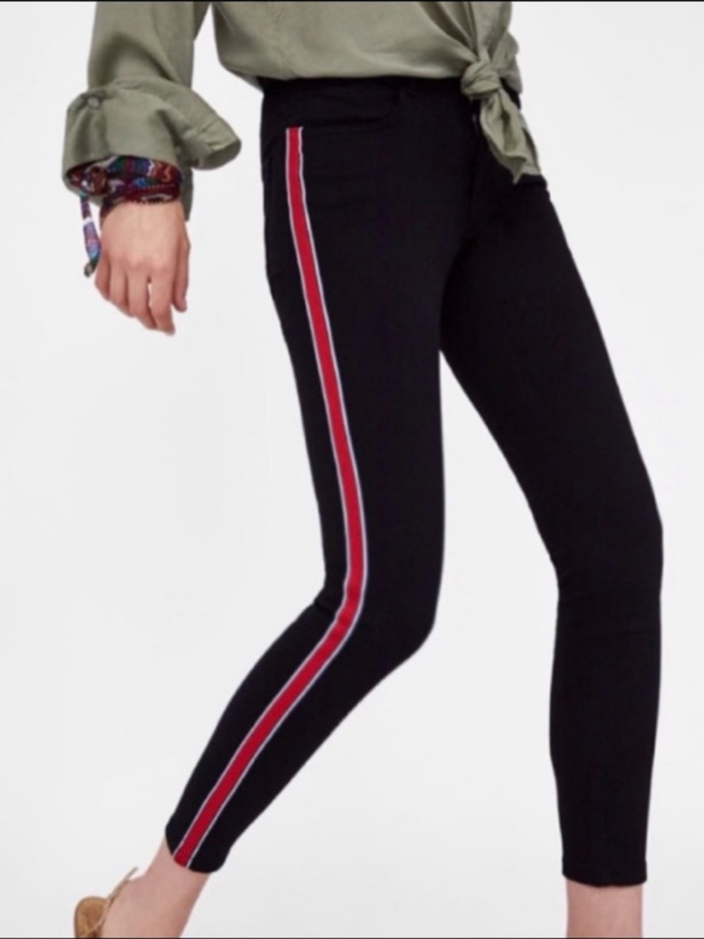 NWT ZARA Z1975 Jeans w/ Side Stripes - Picture 3 of 8